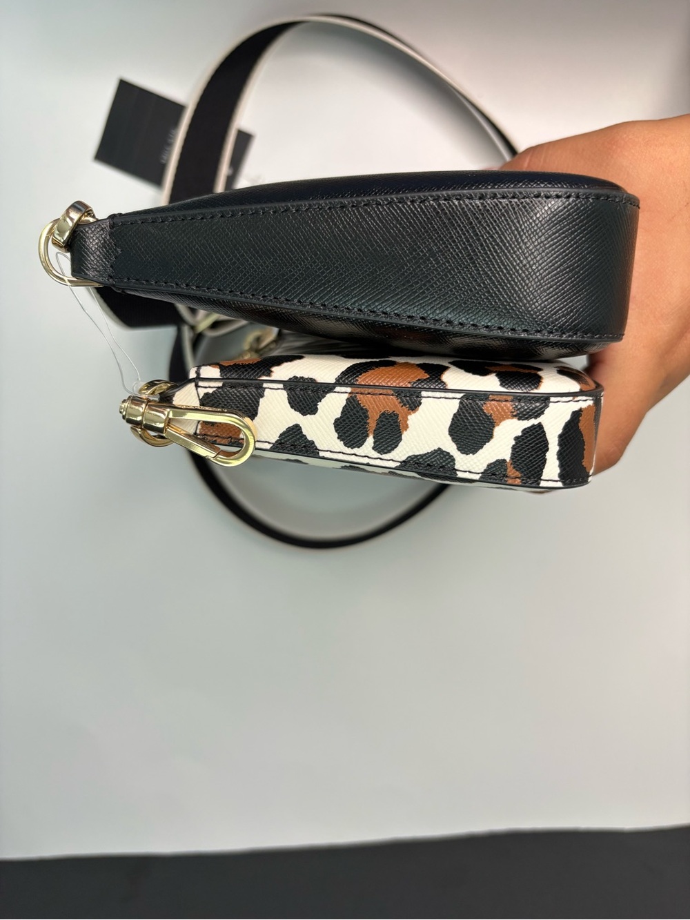 NWT Kate Spade Duet Leopard Small Crossbody Bag - 3-in-1 Set Black Multi - Picture 8 of 16